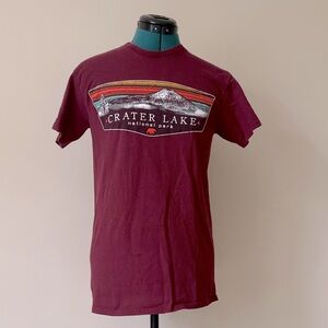 🟢 5/$25 Delta Pro Weight 100% Cotton Crater Lake National Park Graphic T-shirt